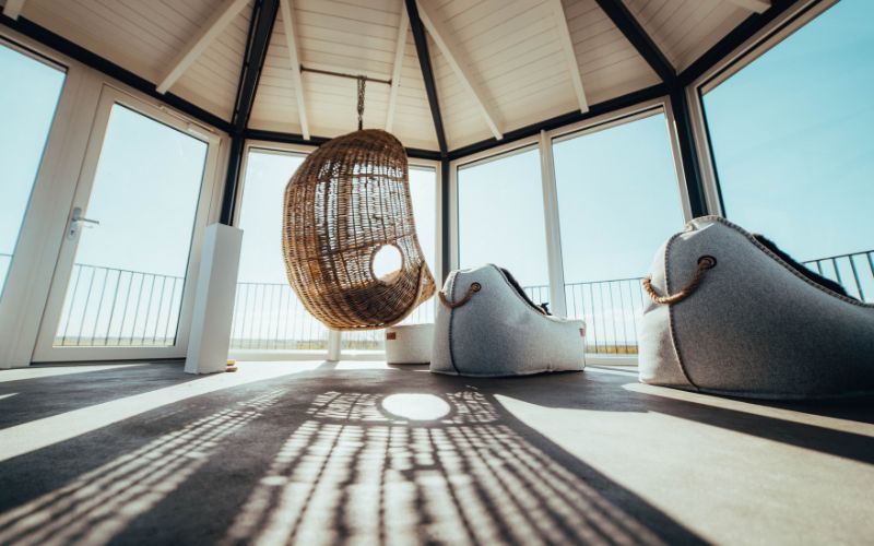 Spa und Sauna mit Meerblick im Leuchtturm Spa am Wattenmeer