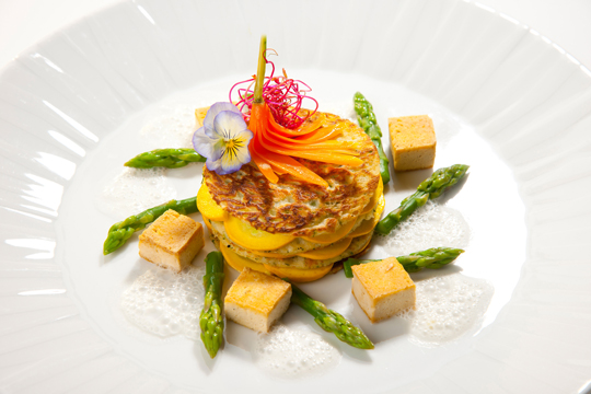 Gefüllte Vollkornpfannkuchen mit grünem Spargel und Tofu - Rezept Rezepte