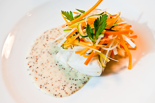 Pochiertes Dorschfilet mit Senfsauce Rezepte Rezept