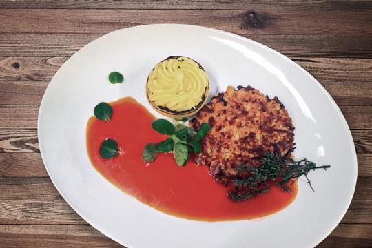 Sellerieschnitzel mit Mandelkruste