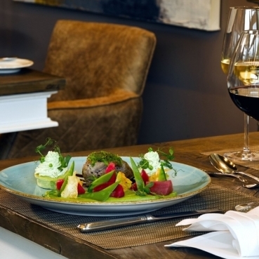 Rezept: Teriyaki Schweinefilet mit Erbsenmuffin und Püree Wellnesshotel Teriyaki Schweinefilet Rezept Joana Gourmet Gericht