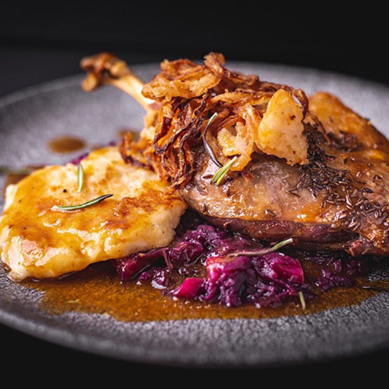 Gans mit Rotkohl