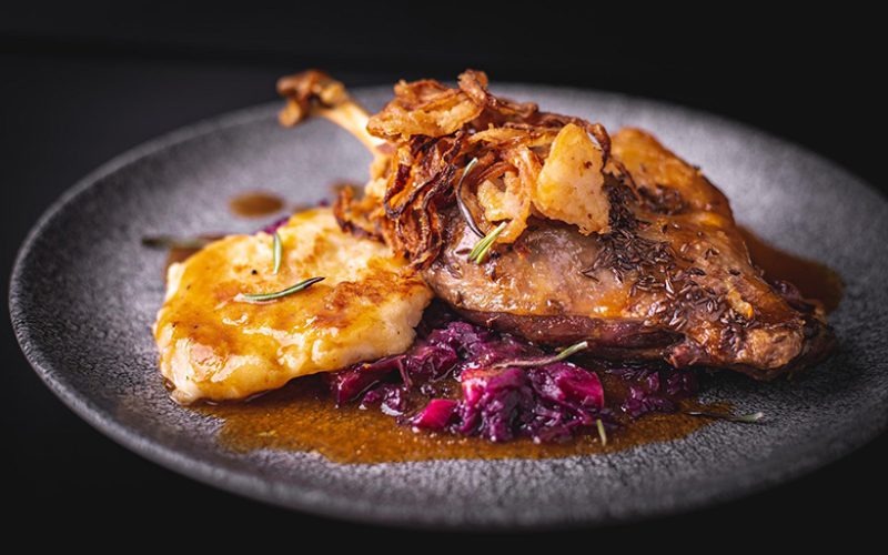 Gans mit Rotkohl